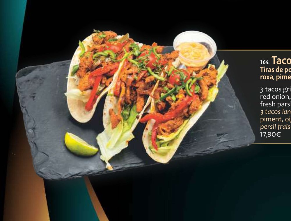 Tacos de Porco (3 tacos)